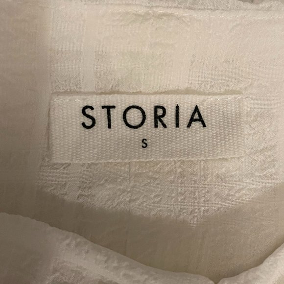STORIA Wrap Blouse, White, Size S - Picture 7 of 8